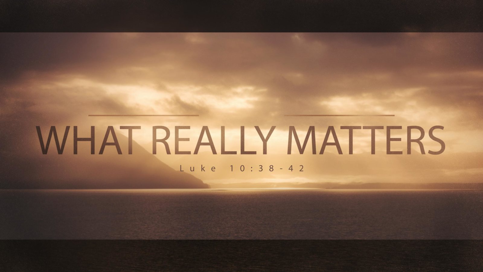 What Really Matters?